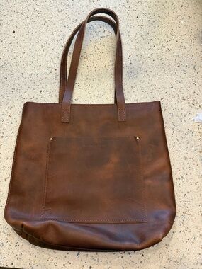 Cognac Portland Leather Goods Tote Bag